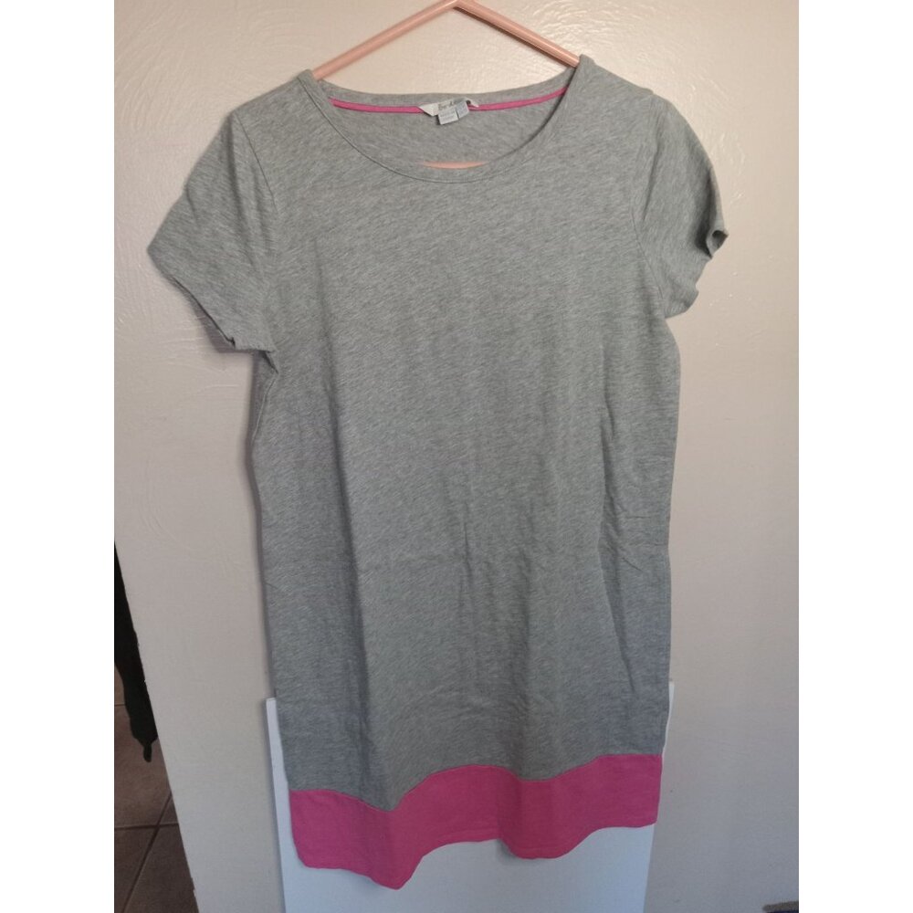 Boden Two-Toned Tshirt Dress 100% Cotton Ladies Classic Midi Length Size 10